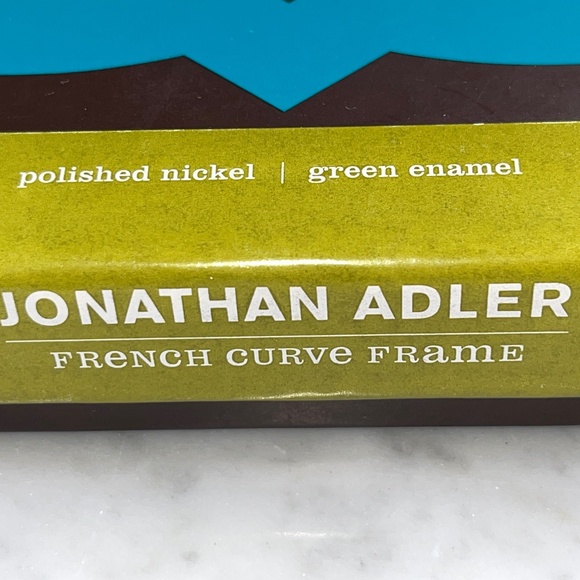 Jonathan Adler French Curve green enamel and polished nickel picture frame - Picture 5 of 15